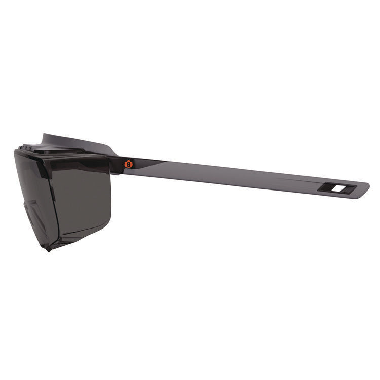 Skullerz OSMIN Anti-Scratch/Anti-Fog Safety Glasses, Matte Black Polycarbonate Frame, Smoke Polycarbonate Lens