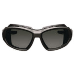 Skullerz LOKI Anti-Scratch/Anti-Fog Convertible Safety Spoggles with Strap, Matte Black Frame, Smoke Polycarbonate Lens