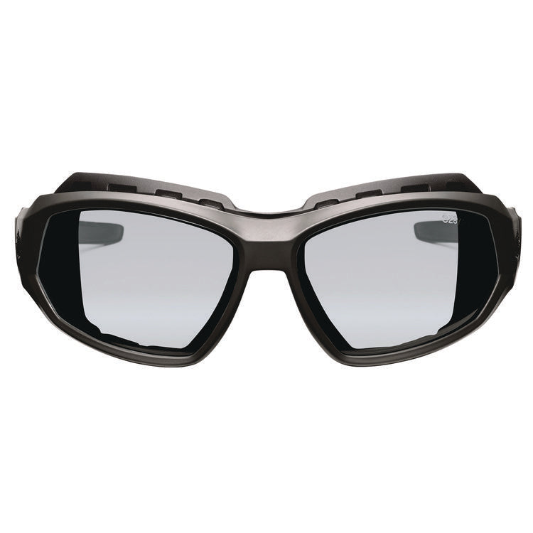 Skullerz LOKI Anti-Scratch/Anti-Fog Convertible Safety Spoggles w/ Strap, Black Nylon Impact Frame, Indoor/Outdoor Poly Lens