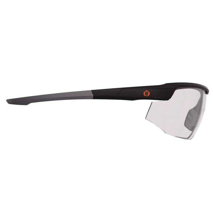 Skullerz SKOLL Anti-Scratch/Anti-Fog Safety Glasses, Matte Black Nylon Impact Frame, Clear Polycarbonate Lens