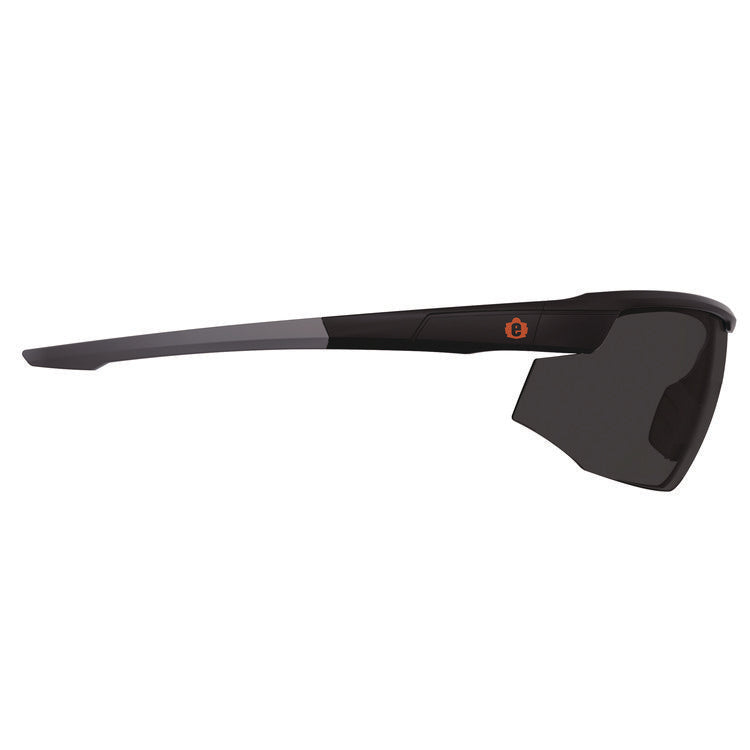 Skullerz SKOLL Anti-Scratch/Anti-Fog Safety Glasses, Matte Black Nylon Impact Frame, Smoke Polycarbonate Lens
