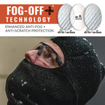 Skullerz SKOLL Anti-Scratch/Anti-Fog Safety Glasses, Matte Black Nylon Impact Frame, Indoor/Outdoor Polycarbonate Lens