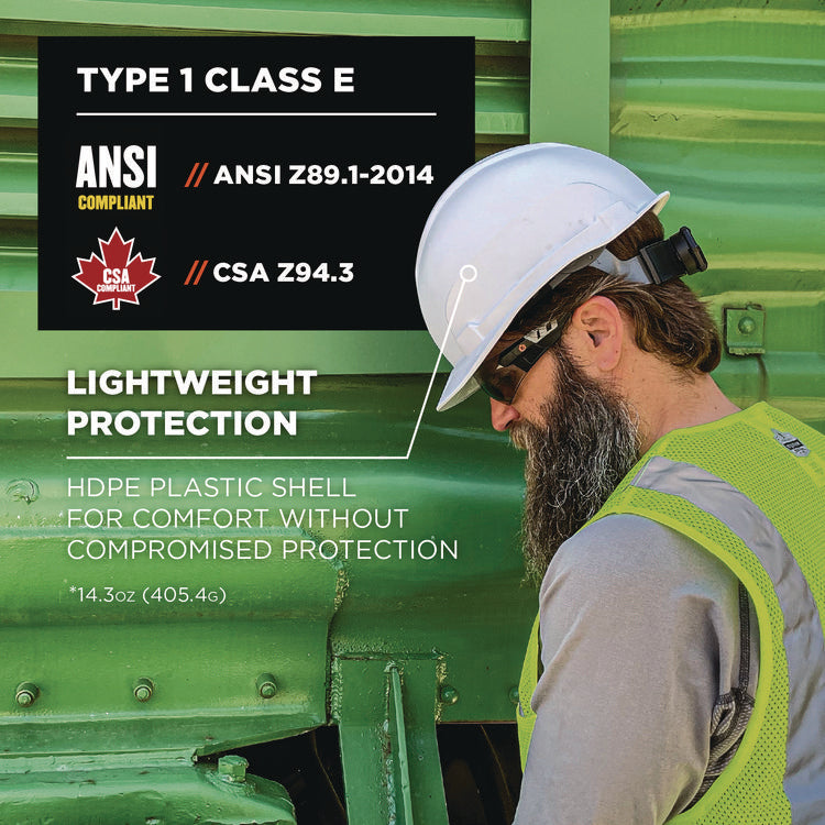 Skullerz 8967 Class E Lightweight Cap-Style Hard Hat, 6-Point Rachet Suspension, Lime