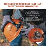 Skullerz 8880 NRR 26dB Hard Hat Mounted Earmuffs, Cap-Style, Gray