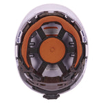 Skullerz 8977 Class C Safety Helmet with Adjustable Venting, 6-Point Rachet Suspension, White