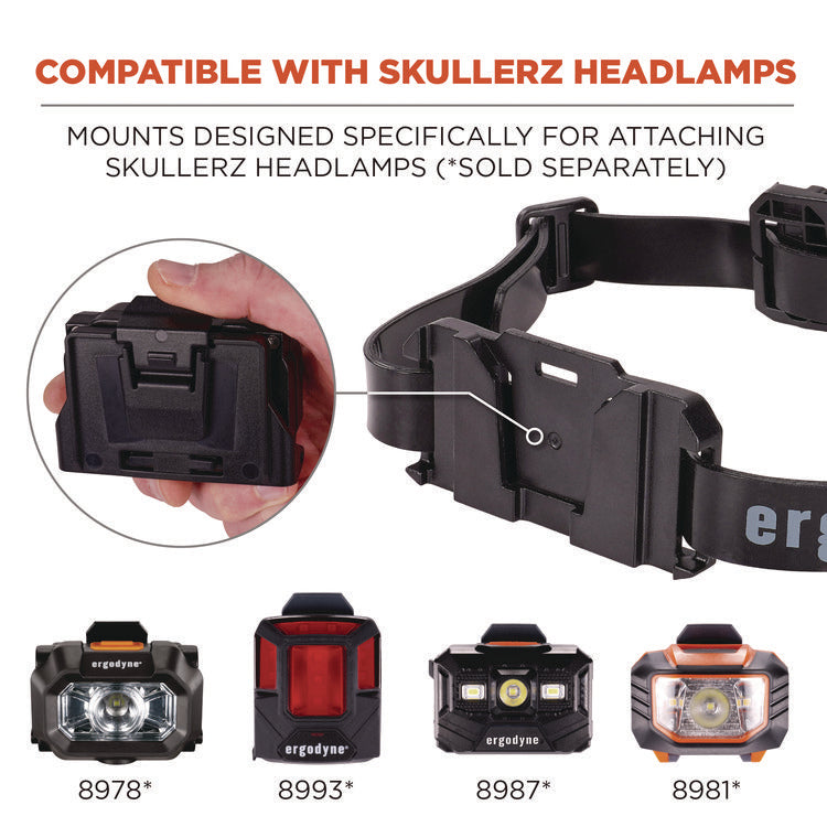 Skullerz 8979 Headband Light Mount with Silicone Strap