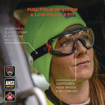 Skullerz ARKYN Anti-Scratch and Enhanced Anti-Fog Safety Goggles with Elastic Strap, Clear