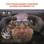 Skullerz ARKYN Anti-Scratch and Enhanced Anti-Fog Safety Goggles with Elastic Strap, Clear