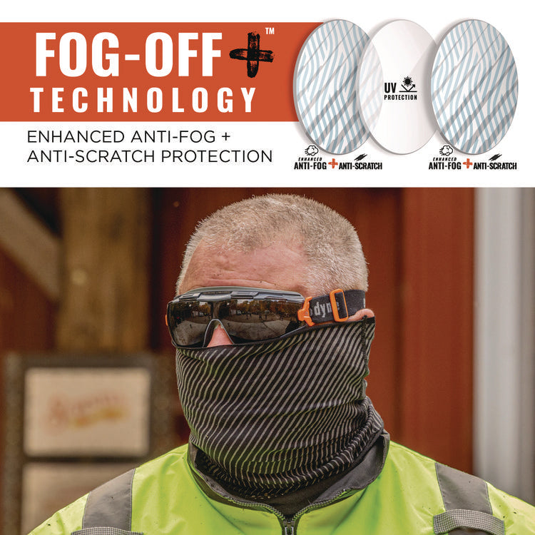 Skullerz ARKYN Anti-Scratch and Enhanced Anti-Fog Safety Goggles with Elastic Strap, Smoke