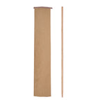 Tapered End Broom Handle, Lacquered Hardwood, 1.13" dia x 54", Natural