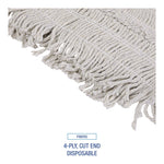 Disposable Dust Mop Head, Cotton, 18w X 5d