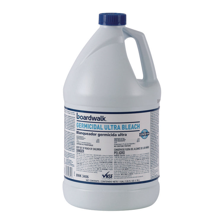 Germicidal Ultra Bleach, 6% Sodium Hypochlorite, 1 gal Bottle, 6/Carton