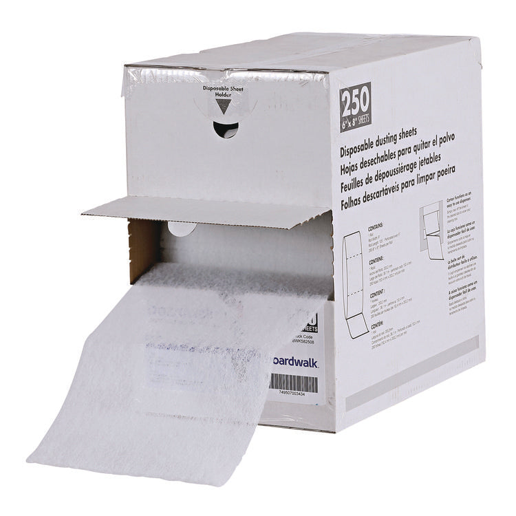Trapeze Disposable Dusting Sheets, 8" X 125 Ft, White, 250 Sheets/roll,