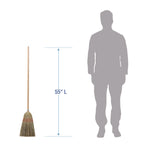 Cleaning Kit, Medium Blue Cotton/rayon/synthetic Head, 60" Natural/yellow Wood/metal Handle