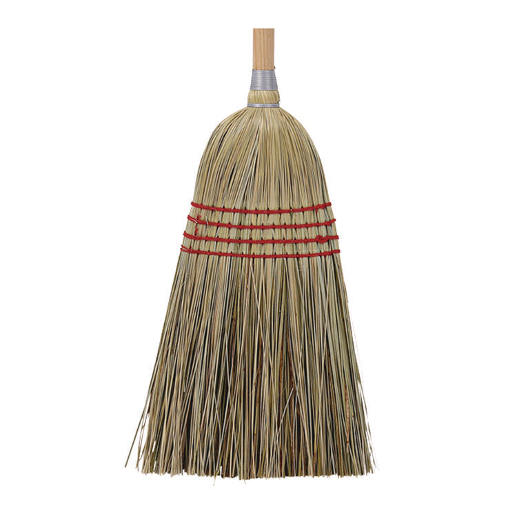 Cleaning Kit, Medium Blue Cotton/rayon/synthetic Head, 60" Natural/yellow Wood/metal Handle