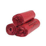 Institutional Low-Density Can Liners, Infectious Waste Biohazard, 33 gal, 1.3 mil, 33 x 39, Red, Interleaved, 25/RL, 6 RL/CT