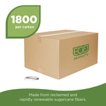 Vanguard Sugarcane Portion Cup Lid, Fits 4 oz Portion Cups, White, 1,800/Carton