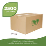 Vanguard Sugarcane Portion Cup Lid, Fits 2 oz Portion Cups, White, 2,500/Carton