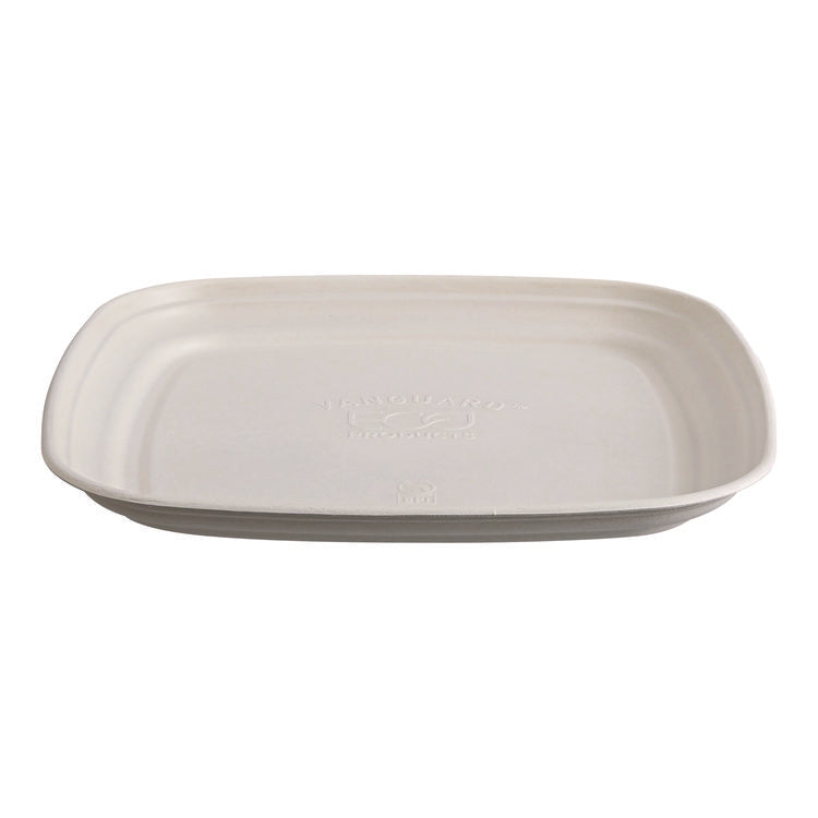Regalia Renewable Sugarcane Tray, 9.06 x 14.37, White, Sugarcane, 100/Carton