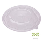 Renewable and Compostable Lids, Fits 24, 32 and 48 oz Salad Bowls, Clear, Plastic, 300/Carton