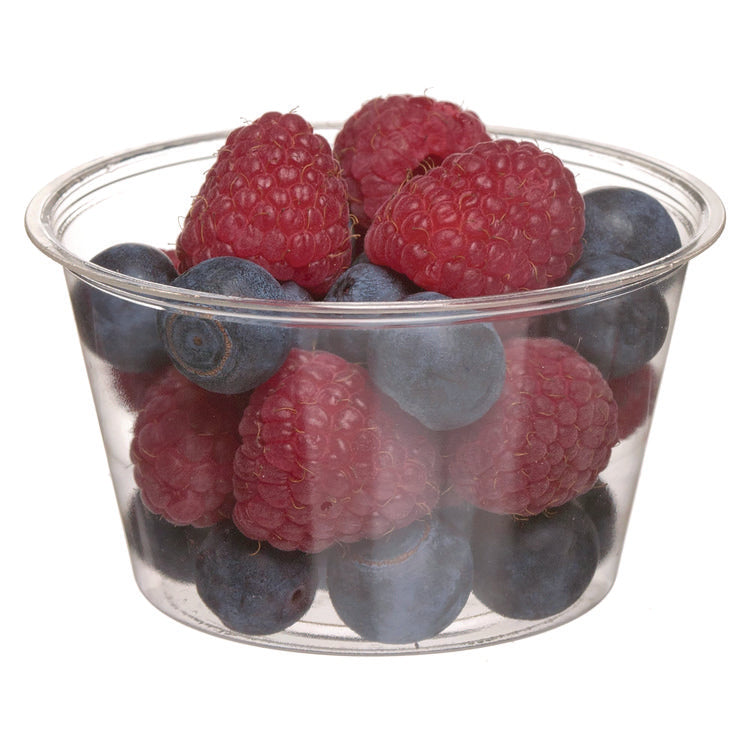Renewable and Compostable Portion Cups, 3 oz, Plastic, Clear, 100/Pack, 20 Packs/Carton