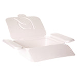 Vanguard Folia Renewable and Compostable Take-Out Container, 3 Compartments, 35 oz, 5.8 x 6.9 x 2.5, White, Sugarcane, 300/CT