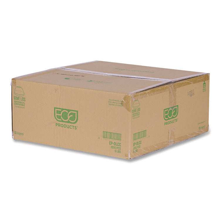 GreenStripe Cold Cup Dome Lids, With Hole, Fits 9 oz to 24 oz Cold Cups, Plastic, Clear, 100/Pack, 10 Packs/Carton