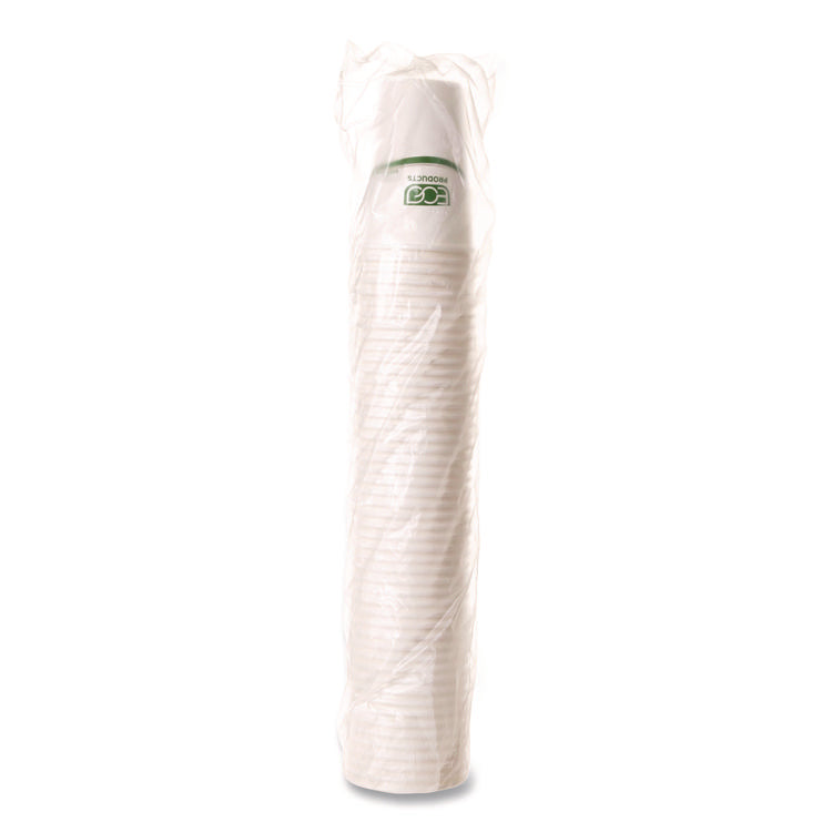 GreenStripe Hot Cups, 10 oz, Paper, White, 50/Pack, 20 Packs/Carton