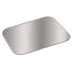 Laminated Board Lid, 5.5 x 4.5, Silver/White, Aluminum, 1,000/Carton
