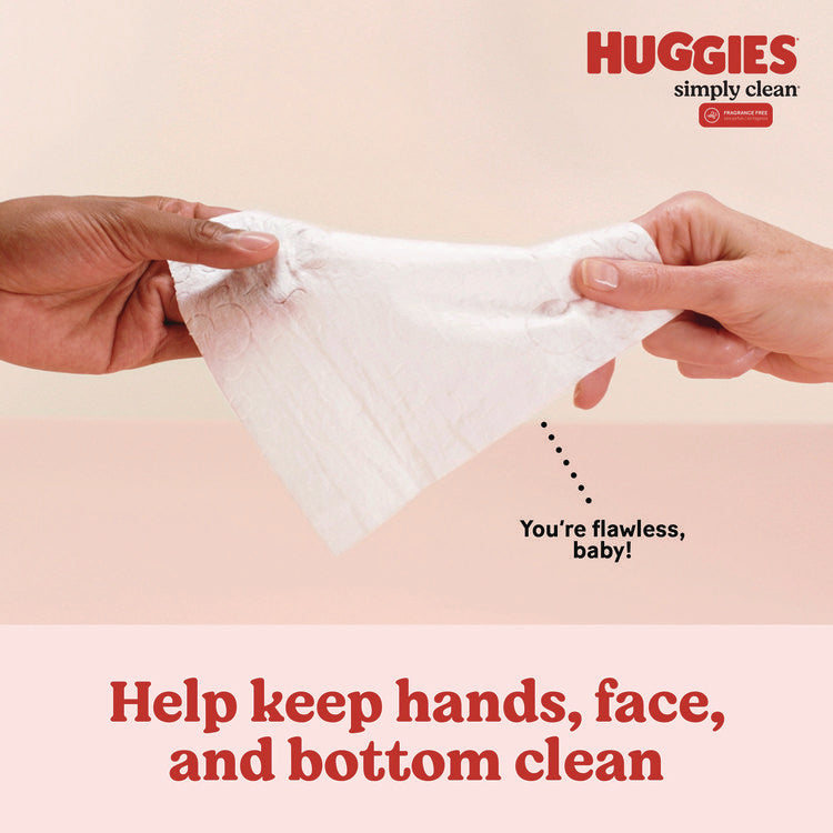 Simply Clean Fragrance Free Baby Wipes, 64/Pack, 11 Packs/Carton