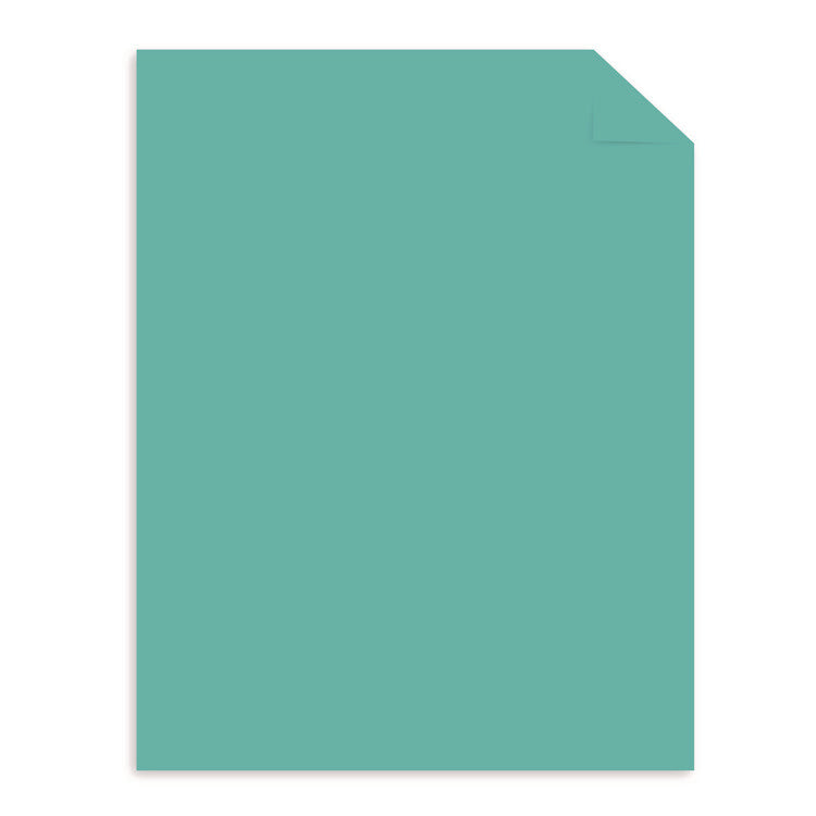 Color Cardstock -"Punchy Pastels" Assortment, 65 lb Cover Weight, 8.5 x 11, Breezy Blue, 100/Pack