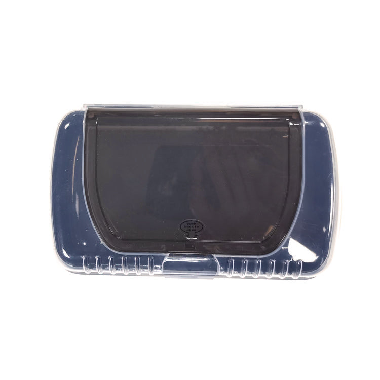 Pencil Case, 2 Compartments, 9.13" x 5.7" x 2.5", Black