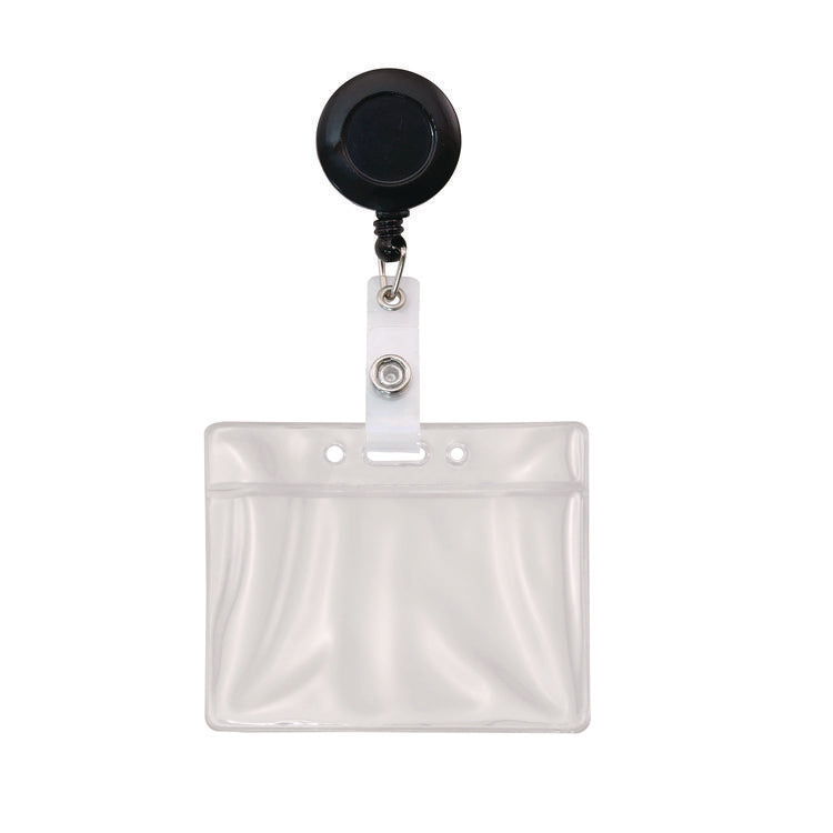 ID Badge Holder, Clear, 2.25 x 3.5 Insert, 50/Pack