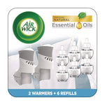 Plug-in Scented Oil Starter Kit, Fresh Linen, 0.67 oz, 8/Pack