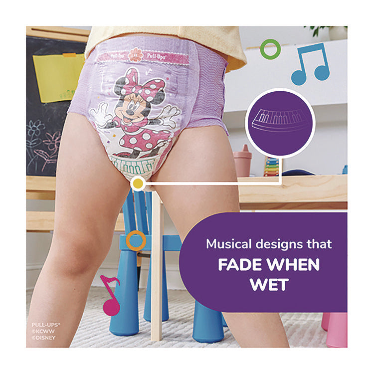 Pull Ups Learning Designs Potty Training Pants for Girls, Size 6, 4T-5T, 38 lbs to 50 lbs, 74/Carton