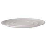 WorldView Molded Fiber Pizza Trays, 14 x 14 x 0.2, White, Sugarcane, 50/Carton