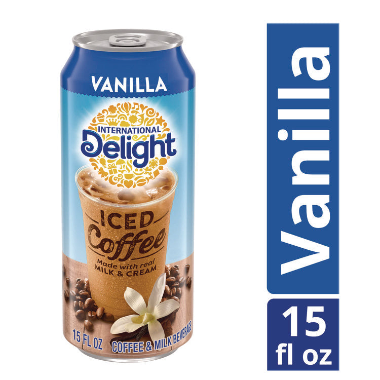 Iced Coffee, Vanilla, 15 oz Can, 12/Carton