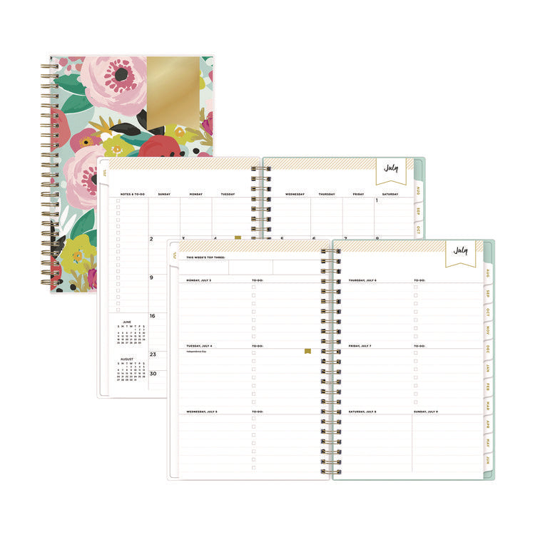 Day Designer "Secret Garden Mint" Academic Year Weekly/Monthly Notes Planner, 8 x 5, 12-Month (July to June): 2025-2026