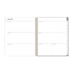 Tula Weekly/Monthly Planner, Floral Artwork, 11" x 8.5", Purple/Pink/White Cover, 12-Month (Jan to Dec): 2025