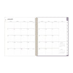 Tula Weekly/Monthly Planner, Floral Artwork, 11" x 8.5", Purple/Pink/White Cover, 12-Month (Jan to Dec): 2025