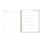 Tula Weekly/Monthly Planner, Floral Artwork, 11" x 8.5", Purple/Pink/White Cover, 12-Month (Jan to Dec): 2025