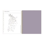 Tula Weekly/Monthly Planner, Floral Artwork, 11" x 8.5", Purple/Pink/White Cover, 12-Month (Jan to Dec): 2025