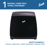 Slimroll Manual Towel Dispenser, 12.65 x 13.02 x 7.18, Black