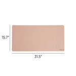 Vegan Leather Desk Pads, 31.5 x 15.7, Light Pink