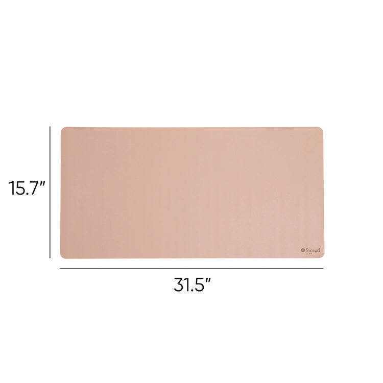 Vegan Leather Desk Pads, 31.5 x 15.7, Light Pink
