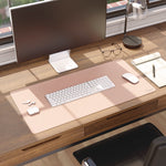 Vegan Leather Desk Pads, 31.5 x 15.7, Light Pink