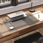 Vegan Leather Desk Pads, 23.6 x 13.7, Charcoal