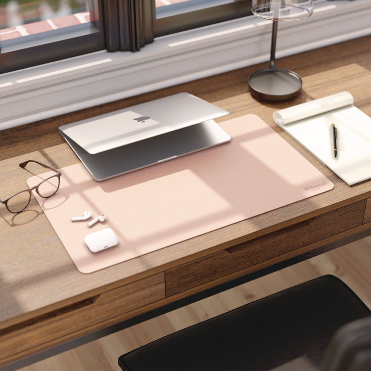 Vegan Leather Desk Pads, 23.6 x 13.7, Light Pink