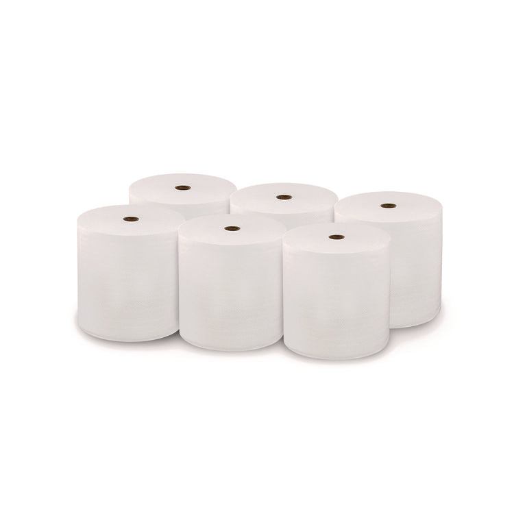 Hard Wound Roll Towel. 1-Ply, 7" x 1,000 ft, White, 6 Rolls/Carton