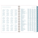 Glacier Weekly/Monthly Planner, Glacier Artwork, 8.5" x 6.38", Blue/Gray/Silver Cover, 12-Month (Jan to Dec): 2025
